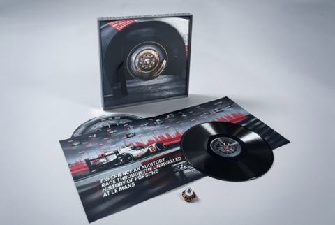 Porsche a créé des vinyles avec les pneus d’une voiture de course